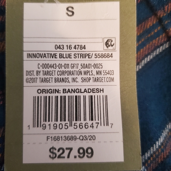 Goodfellow & Co Standard fit Flannel casual button down Blue Size S - Picture 6 of 10